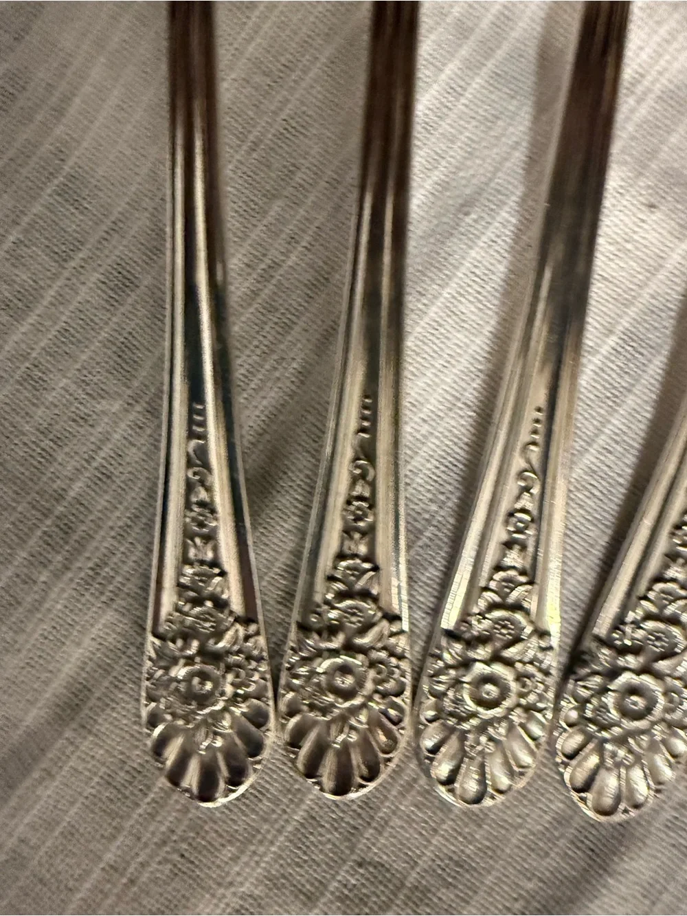 Wm Rogers International Silver Jubilee 8 Salad Forks Silver Plate Flatware